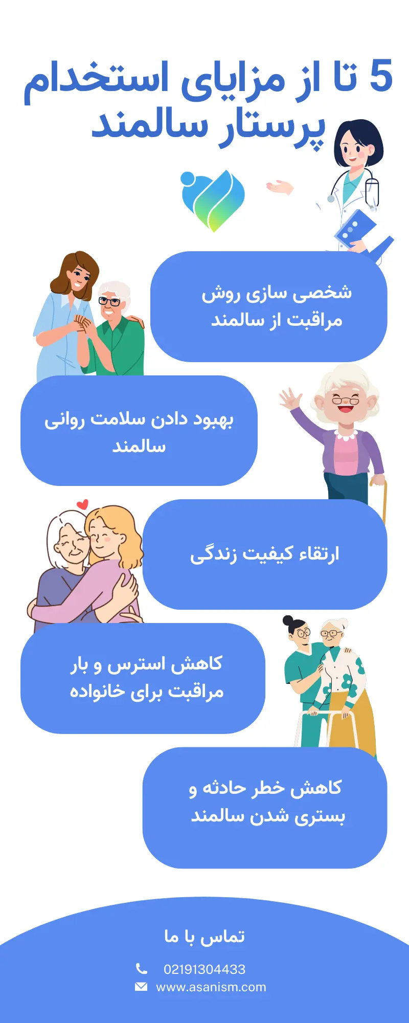 برخی از فواید درخواست پرستار سالمند در منزل